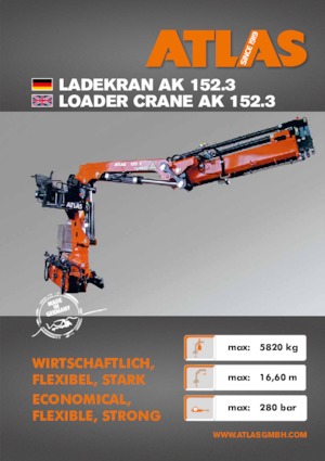 हाइड्रोलिक लोडिंग क्रेन Atlas AK 152.3 A3 