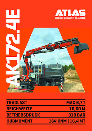 हाइड्रोलिक लोडिंग क्रेन Atlas AK 172.4E A6 