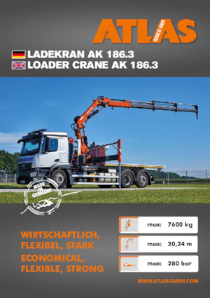 हाइड्रोलिक लोडिंग क्रेन Atlas AK 186.3 A7 