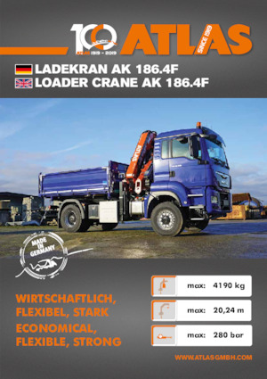 हाइड्रोलिक लोडिंग क्रेन Atlas AK 186.4F A4 