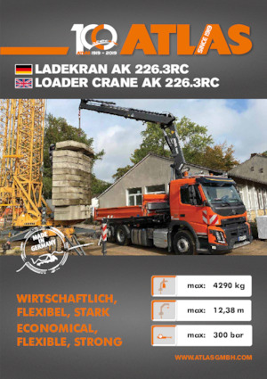हाइड्रोलिक लोडिंग क्रेन Atlas AK 226.3RC A4 