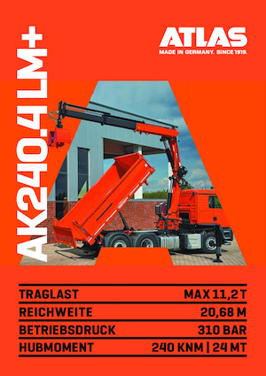 हाइड्रोलिक लोडिंग क्रेन Atlas AK 240.4LM+ A7 