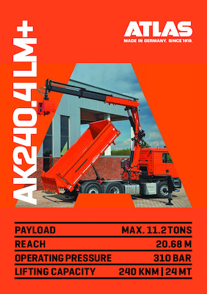 हाइड्रोलिक लोडिंग क्रेन Atlas AK 240.4LM+ A7 
