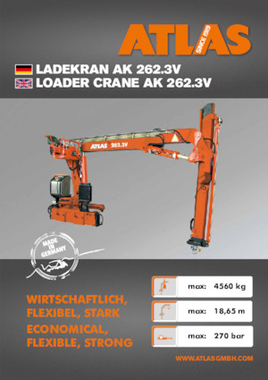 हाइड्रोलिक लोडिंग क्रेन Atlas AK 262.3V A12 