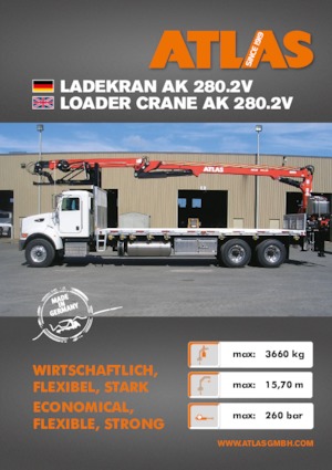हाइड्रोलिक लोडिंग क्रेन Atlas AK 280.2V A16 