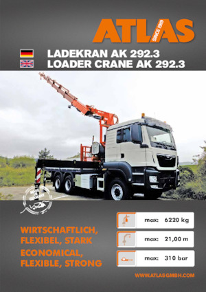 हाइड्रोलिक लोडिंग क्रेन Atlas AK 292.3 A8