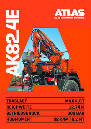 हाइड्रोलिक लोडिंग क्रेन Atlas AK 82.4E A1 