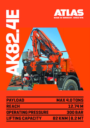 हाइड्रोलिक लोडिंग क्रेन Atlas AK 82.4E A1 