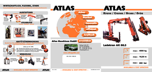हाइड्रोलिक लोडिंग क्रेन Atlas AK 88.3 A2 