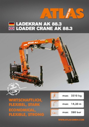 हाइड्रोलिक लोडिंग क्रेन Atlas AK 88.3 A3SL 