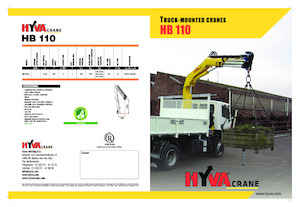 हाइड्रोलिक लोडिंग क्रेन Hyva Crane HB 110 E3