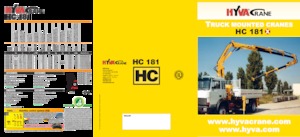 हाइड्रोलिक लोडिंग क्रेन Hyva Crane HC 181X J3 