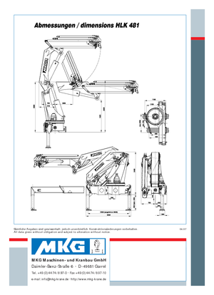 हाइड्रोलिक लोडिंग क्रेन MKG HLK 481 a5
