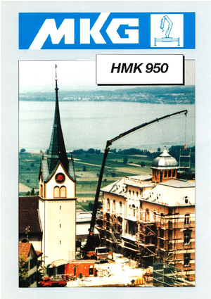 हाइड्रोलिक लोडिंग क्रेन MKG HMK 950 Ta2-a2