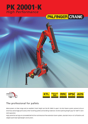 हाइड्रोलिक लोडिंग क्रेन Palfinger PK 20001-K A
