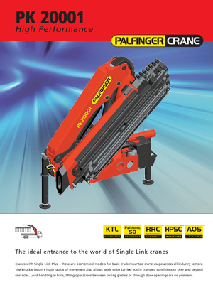 हाइड्रोलिक लोडिंग क्रेन Palfinger PK 20001 LA 4 HPLS