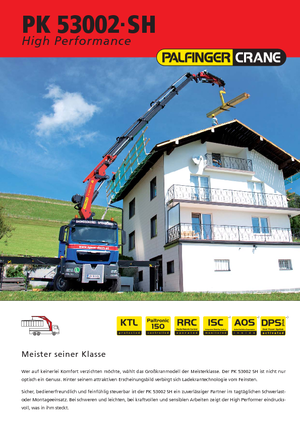 हाइड्रोलिक लोडिंग क्रेन Palfinger PK 53002 SH E