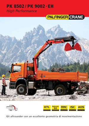 हाइड्रोलिक लोडिंग क्रेन Palfinger PK 8502