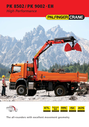 हाइड्रोलिक लोडिंग क्रेन Palfinger PK 9002-EH A