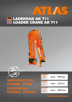 हाइड्रोलिक लोडिंग क्रेन Atlas T 11 A28