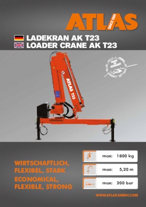 हाइड्रोलिक लोडिंग क्रेन Atlas T 23 A28