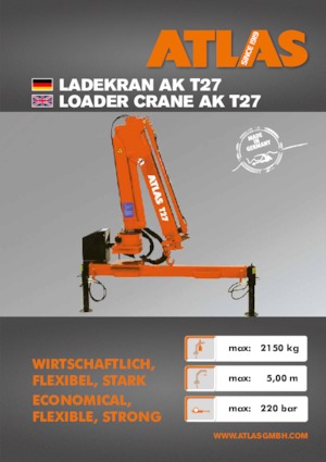 हाइड्रोलिक लोडिंग क्रेन Atlas T 27 A28