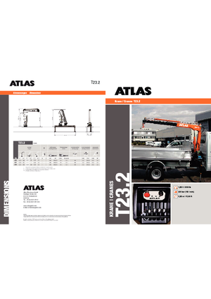 हाइड्रोलिक लोडिंग क्रेन Atlas TLC T 23.2 - 3,2/2