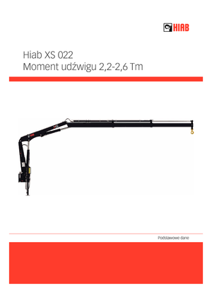 हाइड्रोलिक लोडिंग क्रेन Hiab XS 022 D-3 HIDUO