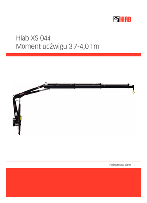 हाइड्रोलिक लोडिंग क्रेन Hiab XS 044 B-1 DUO