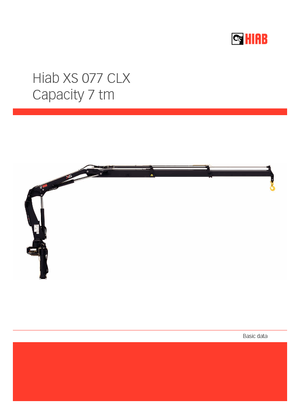 हाइड्रोलिक लोडिंग क्रेन Hiab XS 077 B-1 Classic