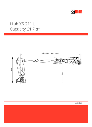 हाइड्रोलिक लोडिंग क्रेन Hiab XS 211 DL-4 PRO