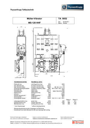 वाइब्रो हैमर Müller MS 120 HHF