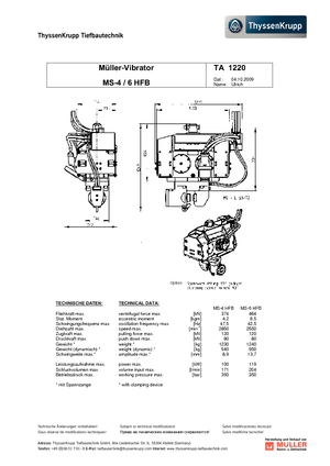 वाइब्रो हैमर Müller MS 4 HFB