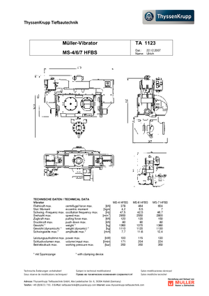 वाइब्रो हैमर Müller MS 7 HFBS