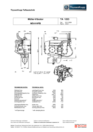 वाइब्रो हैमर Müller MS 9 HFB