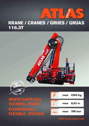 हाइड्रोलिक लोडिंग क्रेन Atlas AK 116.3 T