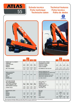 हाइड्रोलिक लोडिंग क्रेन Atlas AK 55.1