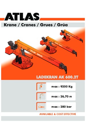 हाइड्रोलिक लोडिंग क्रेन Atlas AK 600.2 T A27