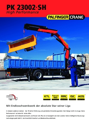 हाइड्रोलिक लोडिंग क्रेन Palfinger PK 23002 SH E