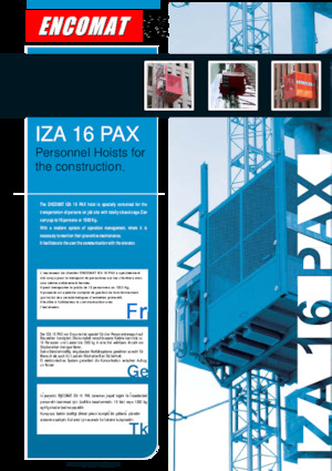 इंडस्ट्रियल होइस्ट Encomat IZA 16 PAX