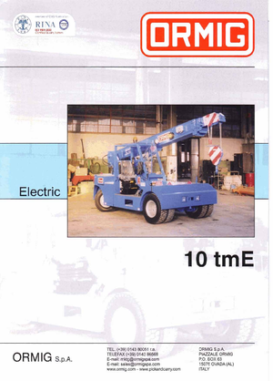 इंडस्ट्रियल मोबाइल क्रेन ORMIG 10 tmE
