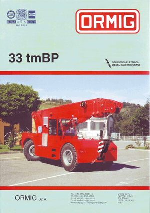 इंडस्ट्रियल मोबाइल क्रेन ORMIG 33 tmBP