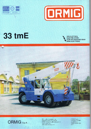 इंडस्ट्रियल मोबाइल क्रेन ORMIG 33 tm E