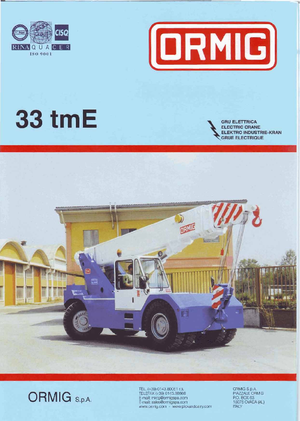 इंडस्ट्रियल मोबाइल क्रेन ORMIG 33 tm E