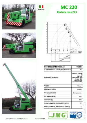 इंडस्ट्रियल मोबाइल क्रेन JMG MC 220
