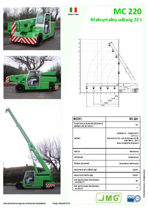 इंडस्ट्रियल मोबाइल क्रेन JMG MC 220