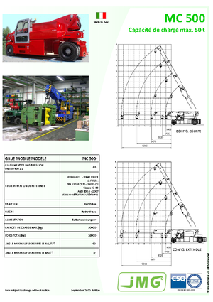 इंडस्ट्रियल मोबाइल क्रेन JMG MC 500