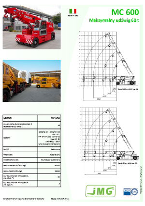 इंडस्ट्रियल मोबाइल क्रेन JMG MC 600