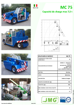इंडस्ट्रियल मोबाइल क्रेन JMG MC 75