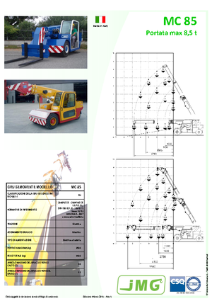 इंडस्ट्रियल मोबाइल क्रेन JMG MC 85